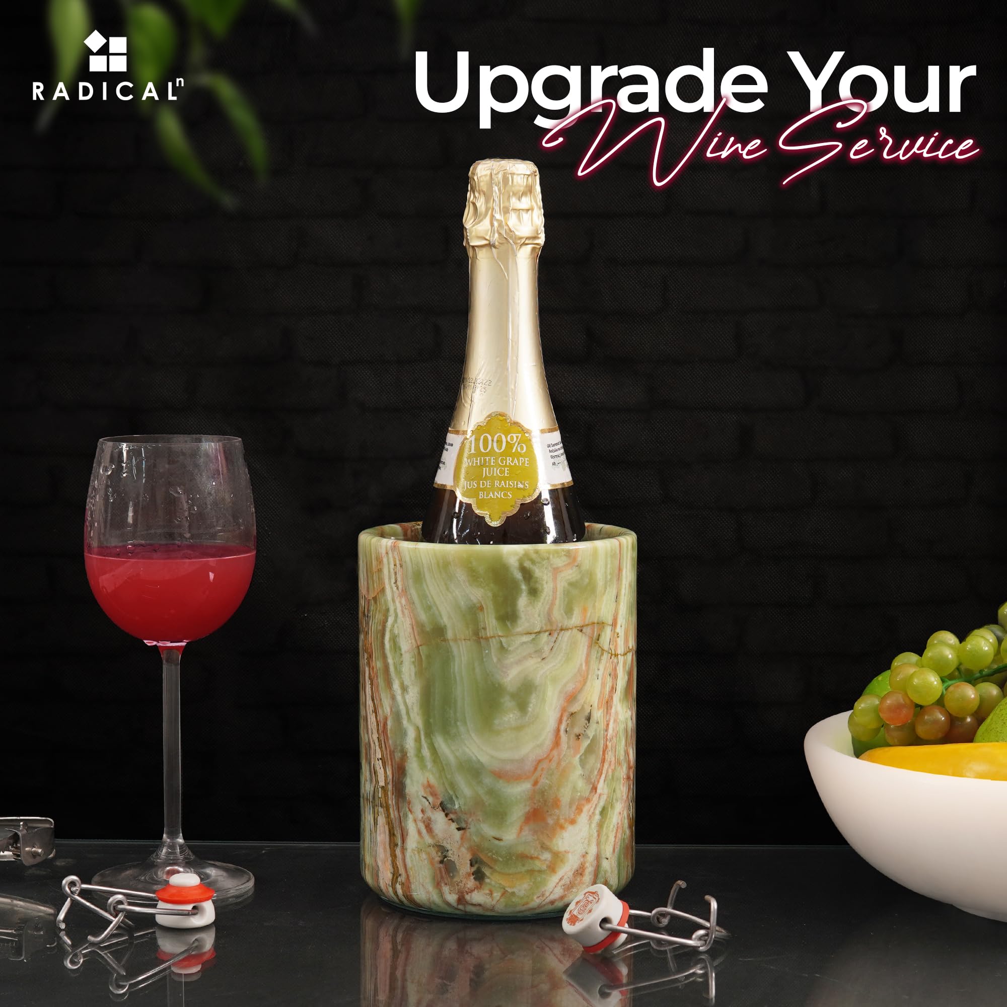 Amazon.com: Radicaln Marble Wine Chiller Bucket 6.5